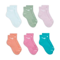 Nike Dri-FIT Performance Basics Little Kids' Ankle Socks (6 Pairs)