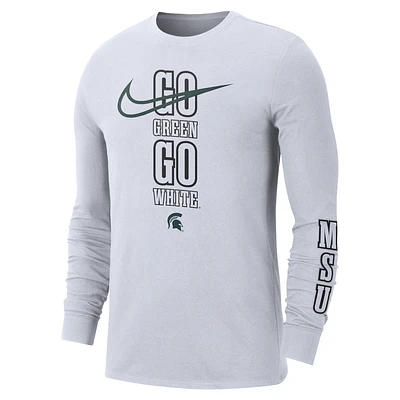 Michigan State Back 2 School Men's Nike College Crew-Neck Long-Sleeve T-Shirt