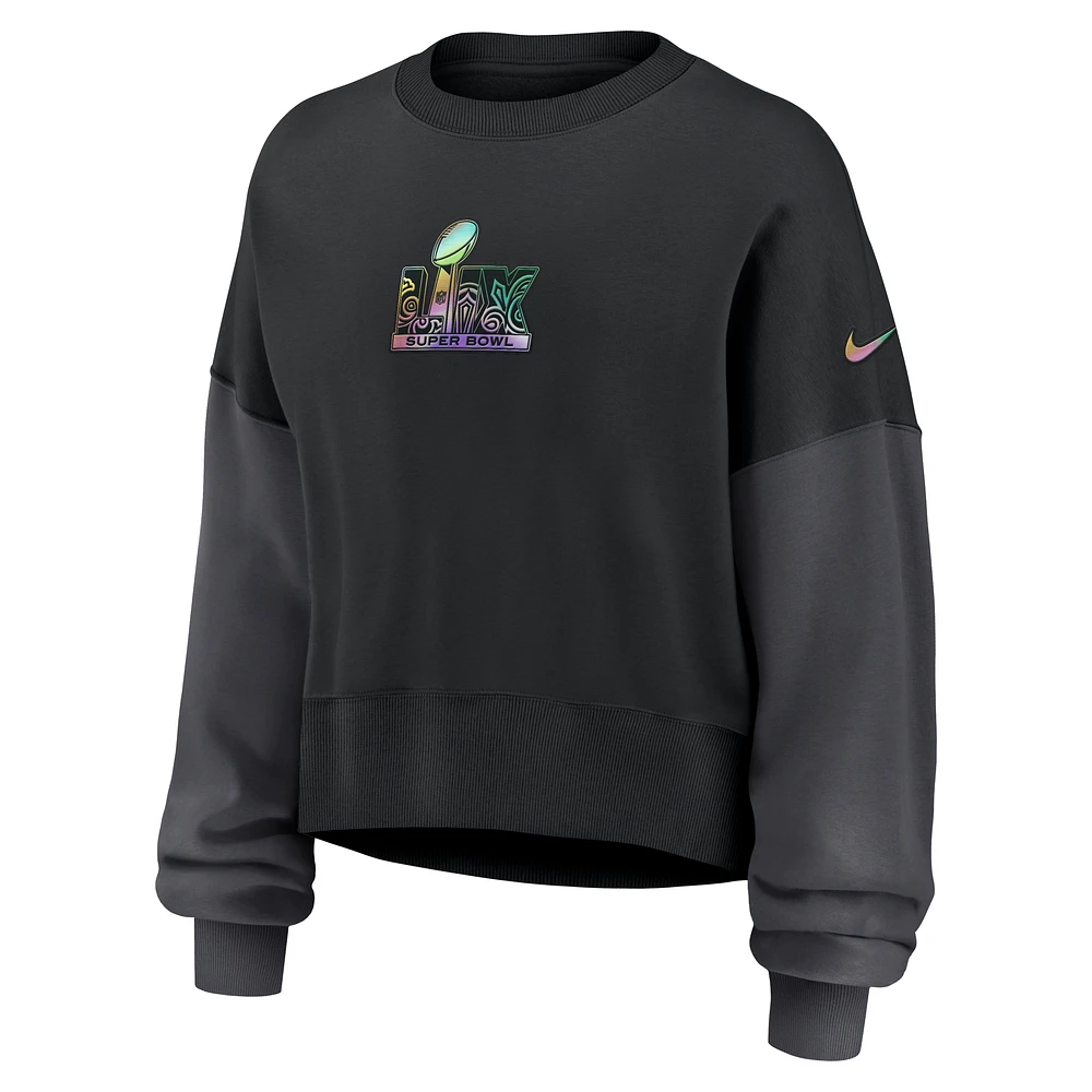 Super Bowl LIX Wordmark Women's Nike NFL Pullover Crew