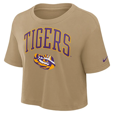 LSU Athletic Prep Arch Women's Nike Dri-FIT College Cropped T-Shirt