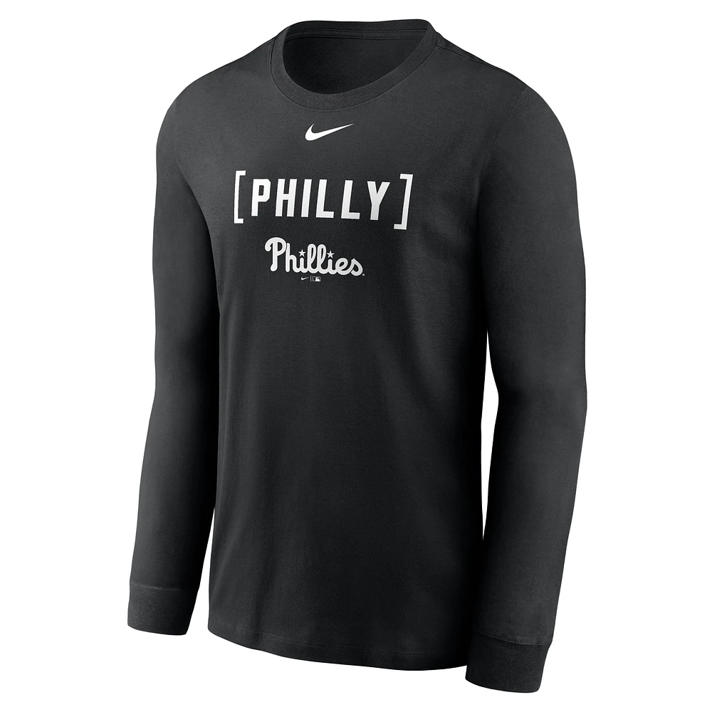 Philadelphia Phillies Fashion Men's Nike MLB Long-Sleeve T-Shirt