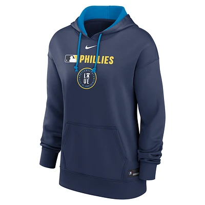 Philadelphia Phillies Authentic Collection City Connect Women's Nike Therma MLB Pullover Hoodie