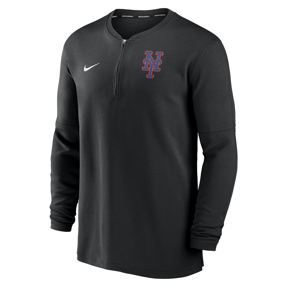 New York Mets Authentic Collection Game Time Men's Nike Dri-FIT MLB 1/2-Zip Long-Sleeve Top