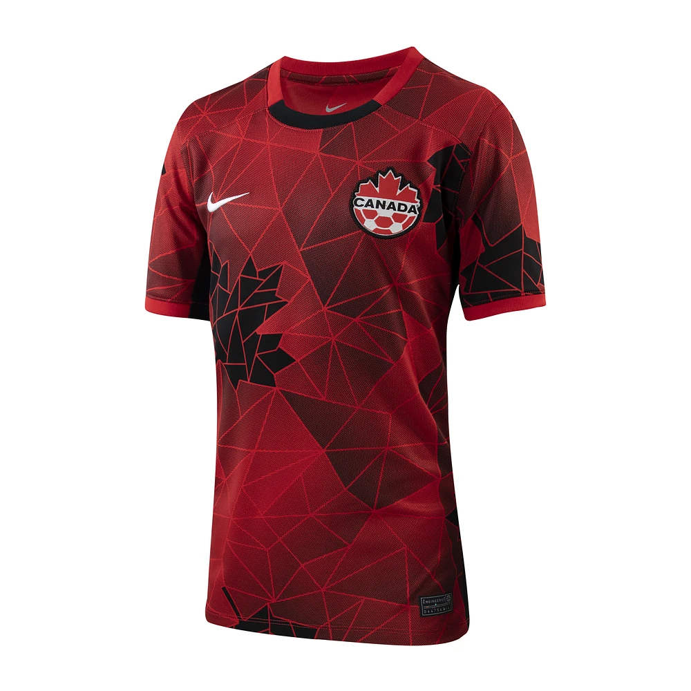 Canada 2023 Stadium Home Big Kids' Nike Dri-FIT Soccer Jersey