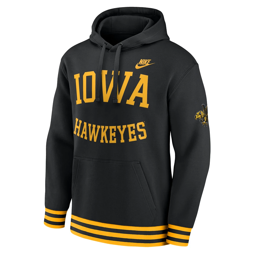 Iowa Hawkeyes Legacy Retro Men’s Nike College Pullover Hoodie