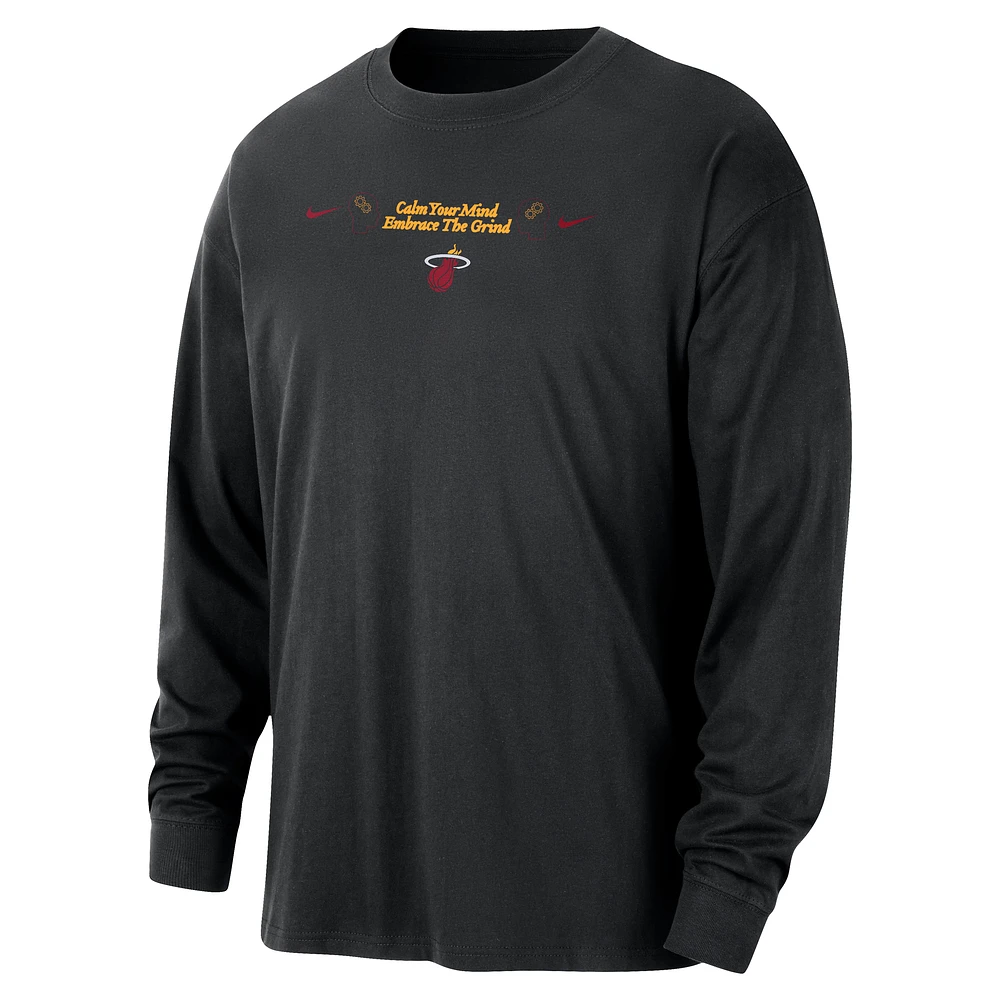 Miami Heat Courtside Men's Nike NBA Max90 Long-Sleeve T-Shirt