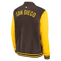 San Diego Padres Authentic Collection Dugout Men's Nike MLB Full-Zip Bomber Jacket