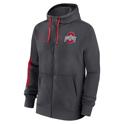 Ohio State Buckeyes Sideline Team Issue Men's Nike College Full-Zip Hoodie