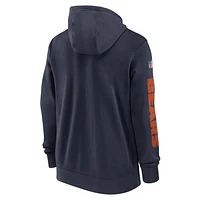 Chicago Bears Sideline Team Issue Club Men's Nike Full Zip Hoodie