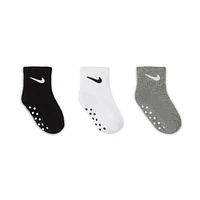 Nike Core Swoosh Toddler Gripper Socks Box Set (3 Pairs)