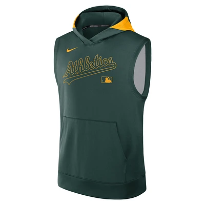 Athletics Authentic Collection Men’s Nike Dri-FIT MLB Sleeveless Pullover Hoodie