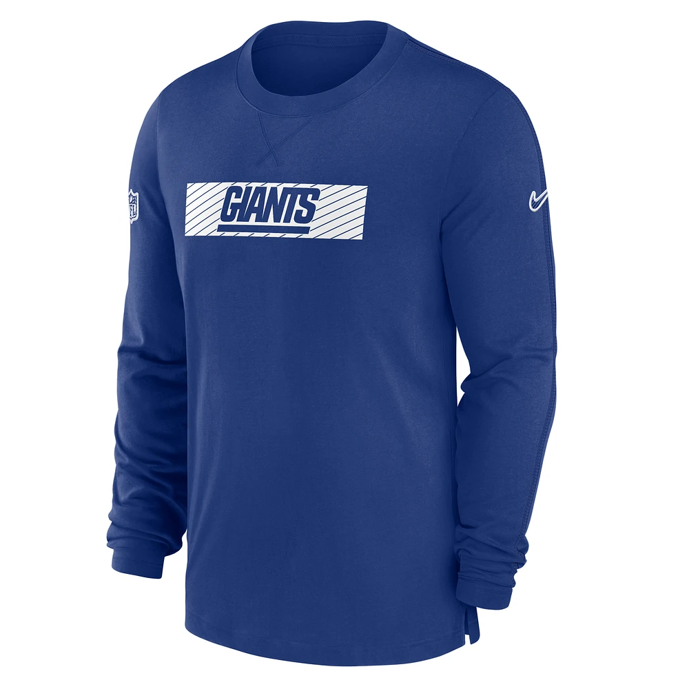 New York Giants Sideline Player Team Issue Men’s Nike Dri-FIT Long-Sleeve Top