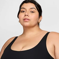 Nike Zenvy Rib Women's Light-Support Non-Padded Longline Sports Bra (Plus Size)