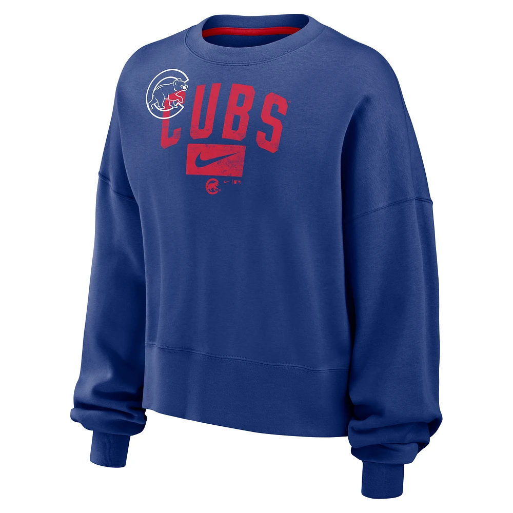 Chicago Cubs Team Women's Nike MLB Pullover Sweatshirt