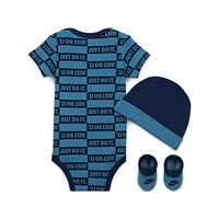 Nike Baby (0-9M) Textured Club 3-Piece Bodysuit Set