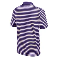 LSU Tigers Primetime Victory Striped Men's Nike Dri-FIT College Polo