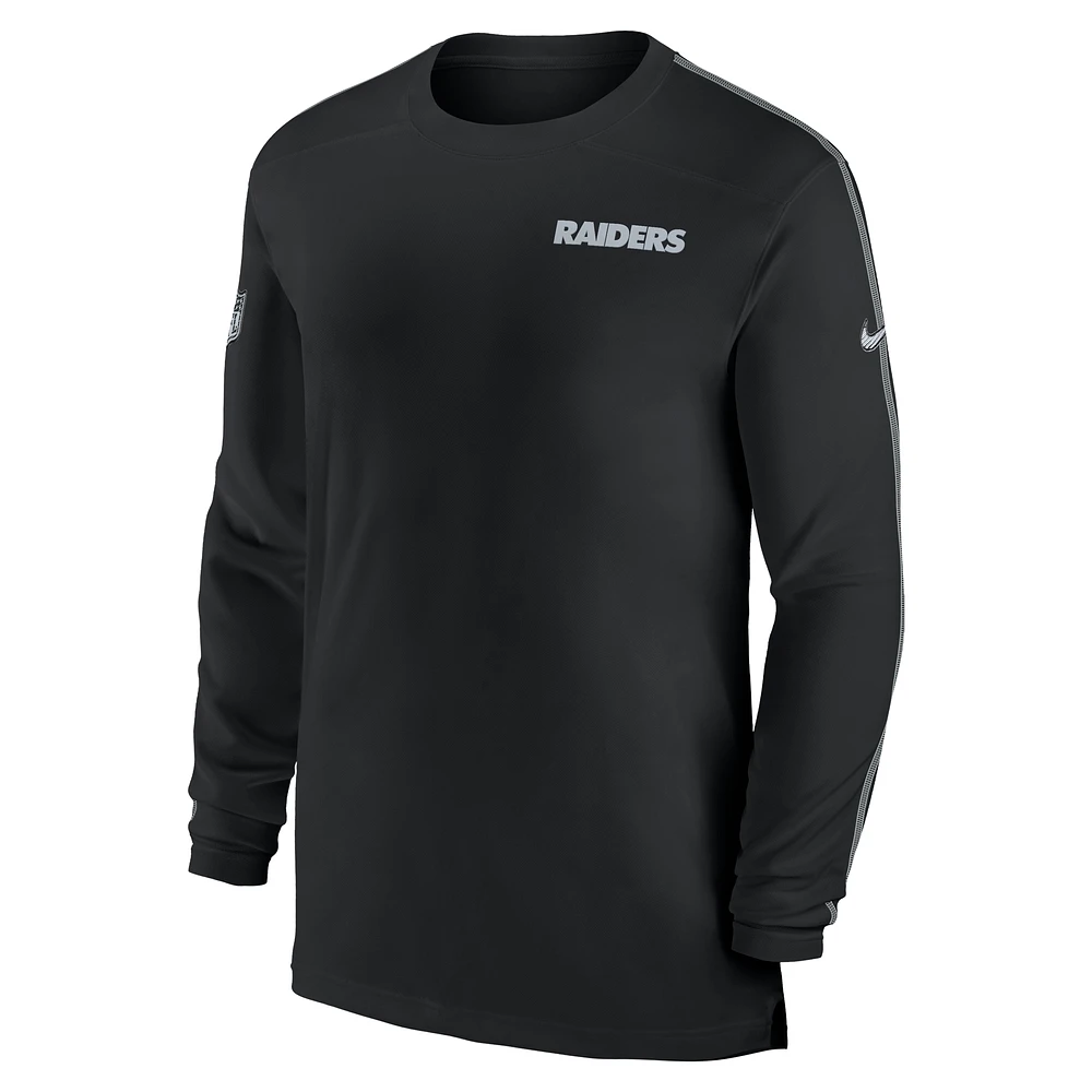 Las Vegas Raiders Sideline Coach Men's Nike Dri-FIT NFL Long-Sleeve Top