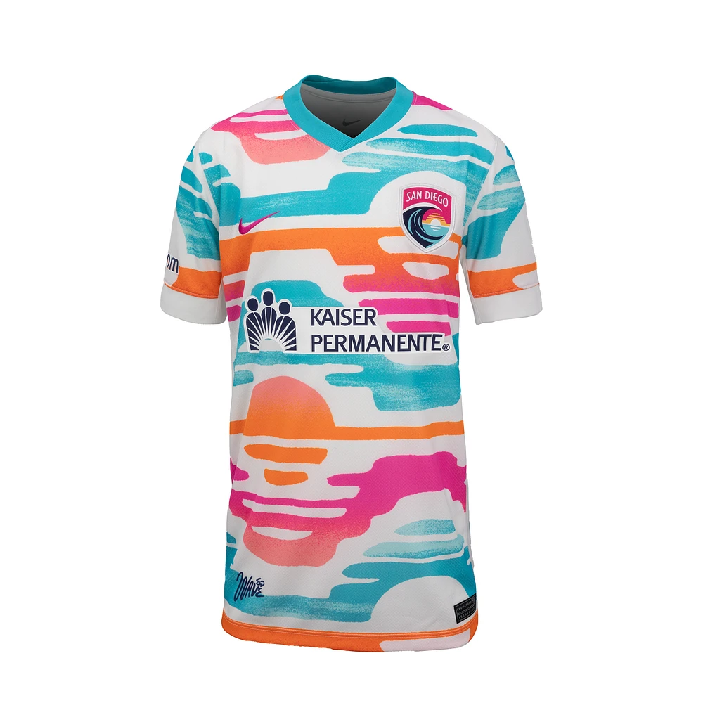 San Diego Wave FC 2025 Stadium Home Big Kids' Nike Dri-FIT NWSL Replica Jersey