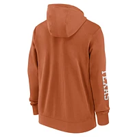 Texas Longhorns Sideline Team Issue Men's Nike College Full-Zip Hoodie