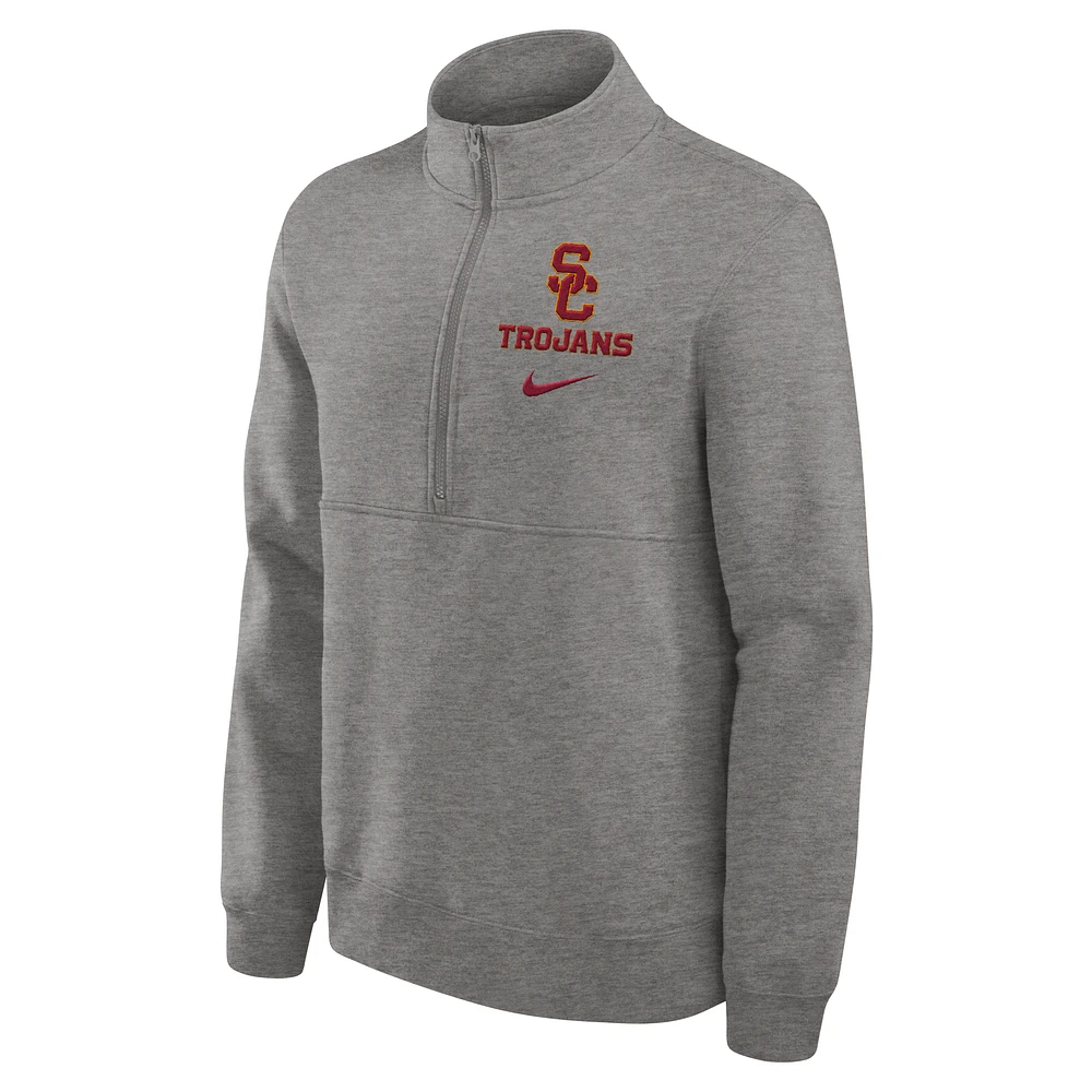 USC Trojans Primetime Club Men's Nike College 1/2-Zip Crew