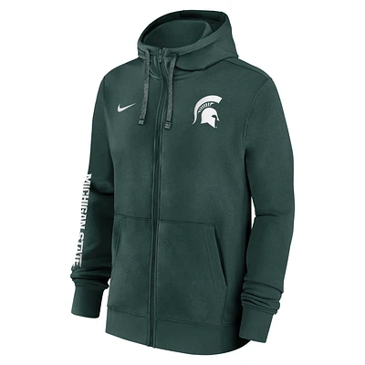 Michigan State Spartans Sideline Team Issue Men's Nike College Full-Zip Hoodie