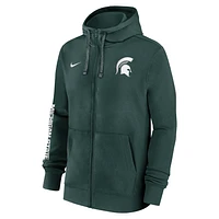 Michigan State Spartans Sideline Team Issue Men's Nike College Full-Zip Hoodie