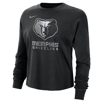 Memphis Grizzlies Courtside Women's Nike NBA Shine Boxy Long-Sleeve T-Shirt