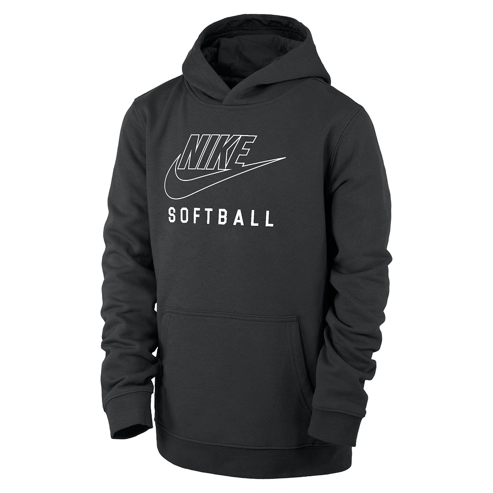 Nike Swoosh Club Fleece Big Kids' Softball Pullover Hoodie