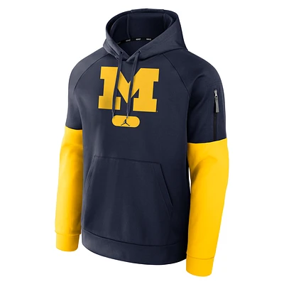 Michigan Wolverines Fitness Men’s Jordan Brand Therma College Pullover Hoodie