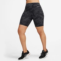 Nike Universa Women's Medium-Support High-Waisted 8" Camo Biker Shorts with Pockets