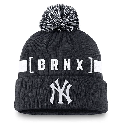 New York Yankees Hometown Peak Men's Nike MLB Cuffed Pom Beanie