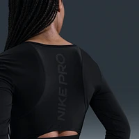 Nike Pro Women's Dri-FIT Cropped Long-Sleeve Top