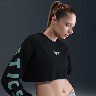 Nike Sportswear Women's Oversized Long-Sleeve Cropped T-Shirt