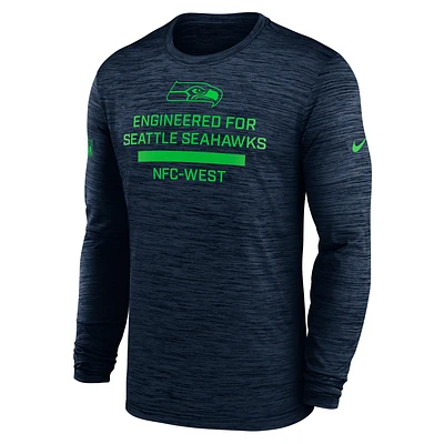 Seattle Seahawks Sideline Velocity Men's Nike Dri-FIT NFL Long-Sleeve T-Shirt
