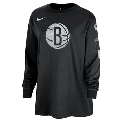 Brooklyn Nets Essential Women's Nike NBA Long-Sleeve T-Shirt