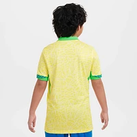 Brazil 2024 Stadium Home Big Kids' Nike Dri-FIT Soccer Replica Jersey