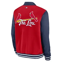 St. Louis Cardinals Authentic Collection City Connect Game Time Men's Nike MLB Full-Zip Bomber Jacket