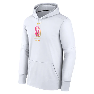 San Diego Padres City Connect Practice Men's Nike Therma MLB Pullover Hoodie