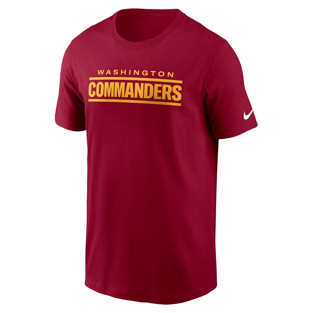 Washington Commanders Primetime Wordmark Essential Men's Nike NFL T-Shirt