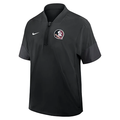 Florida State Sideline Coach Men's Nike College 1/2-Zip Short-Sleeve Jacket