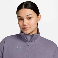 Nike Swoosh Fly Women's Dri-FIT Oversized 1/4-Zip French Terry Basketball Top