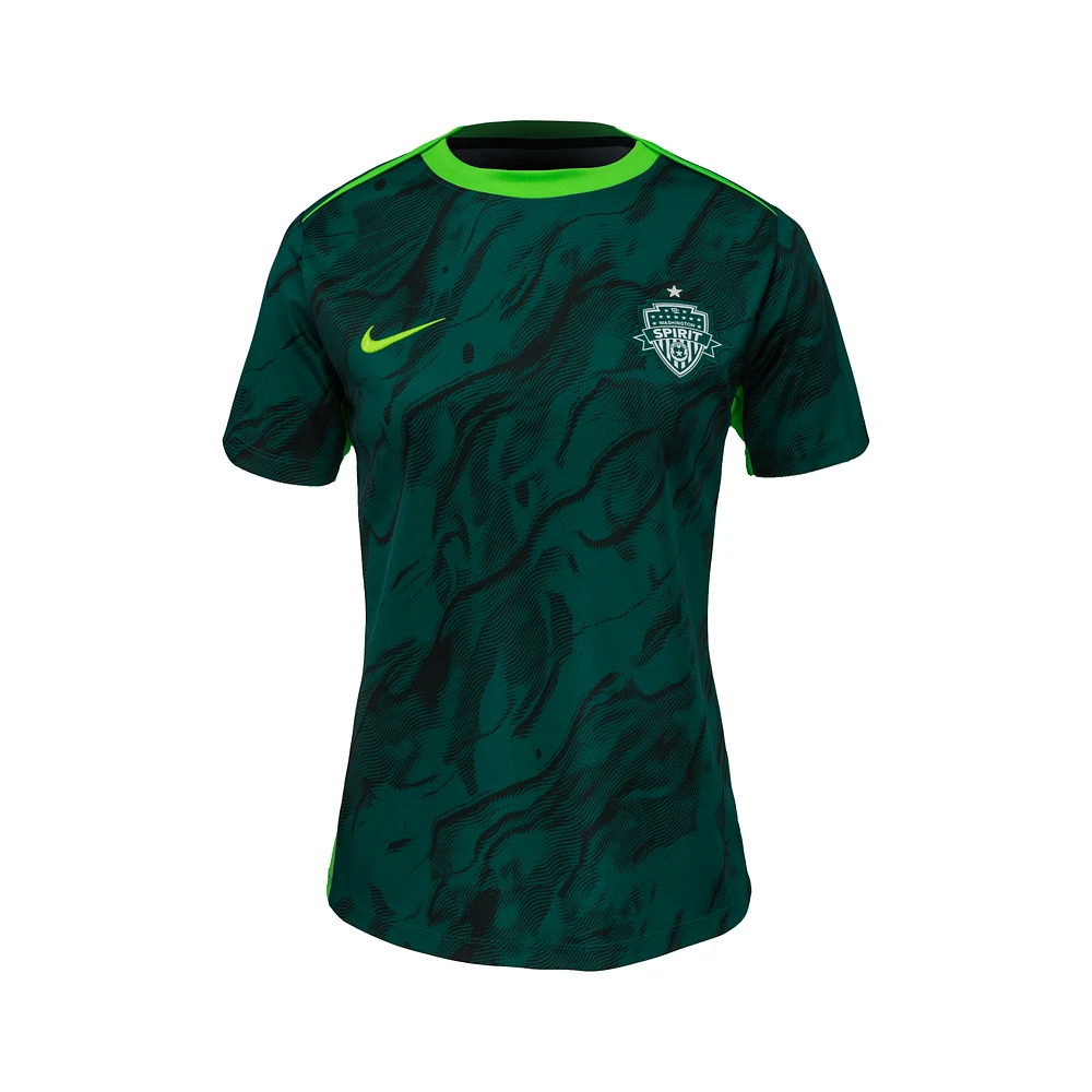 Washington Spirit 2025 Women's Nike NWSL Short-Sleeve Pre-Match Top