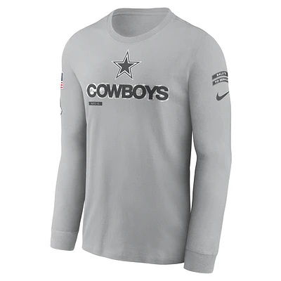 Dallas Cowboys Salute to Service Mascot Edge Legend Men's Nike NFL Long-Sleeve T-Shirt