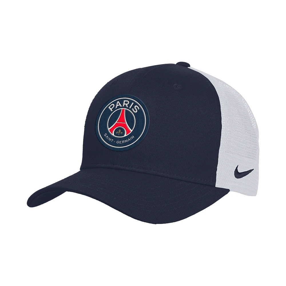 Paris Saint-Germain Rise Nike Soccer Structured Adjustable Trucker Cap