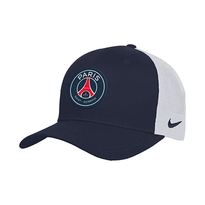 Paris Saint-Germain Rise Nike Soccer Structured Adjustable Trucker Cap