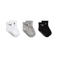 Nike Core Swoosh Toddler Gripper Socks Box Set (3 Pairs)