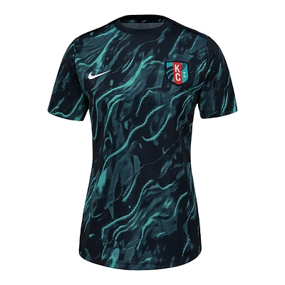 KC Current 2025 Women's Nike NWSL Short-Sleeve Pre-Match Top