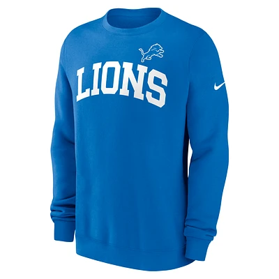 Detroit Lions Club Men's Nike NFL Pullover Crew