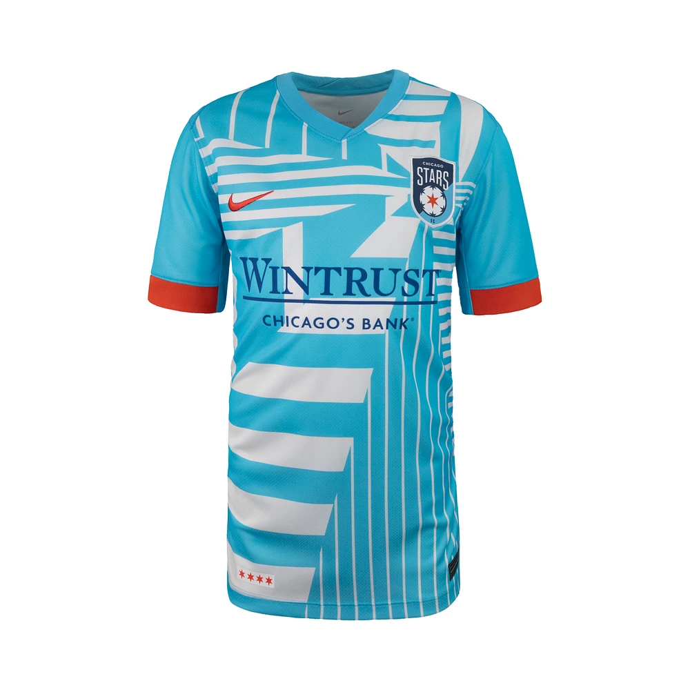 Chicago Red Stars 2025 Stadium Home Big Kids' Nike Dri-FIT NWSL Replica Jersey