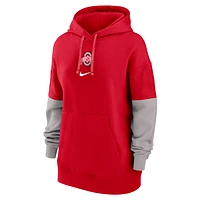 Ohio State Buckeyes Sideline Essential Women's Nike College Pullover Hoodie